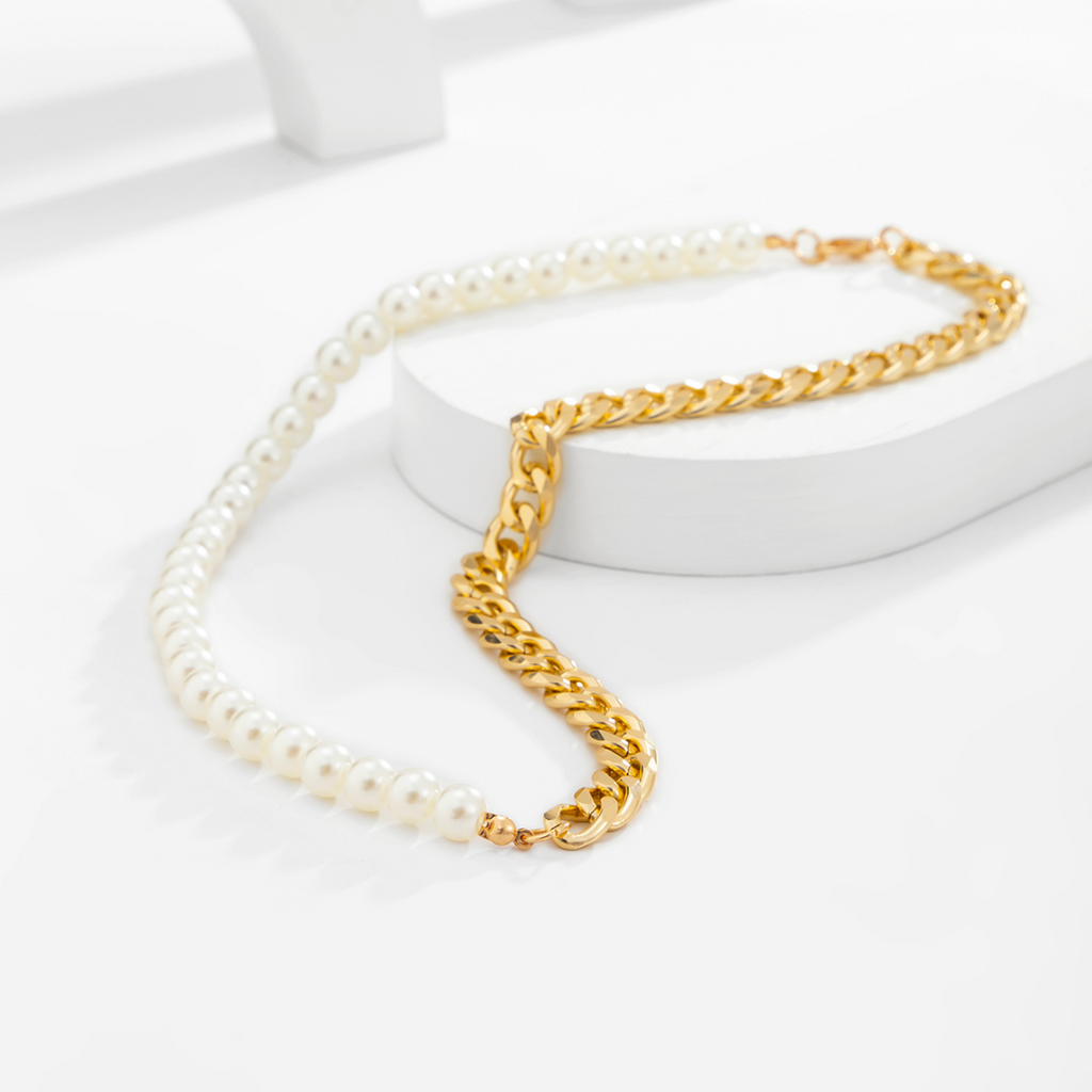 Pearl necklace - cuban - Amour Milano®