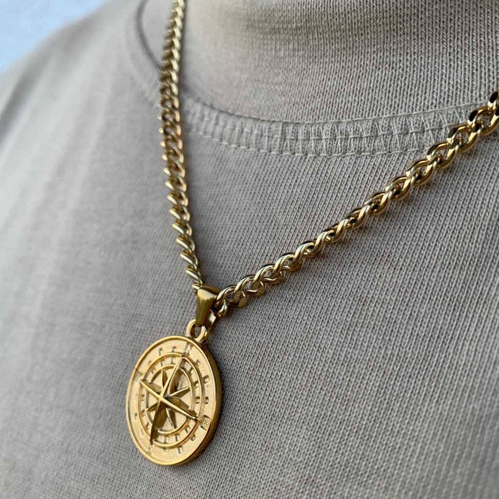 Cubana + Gold Compass Necklace - Amour Milano®