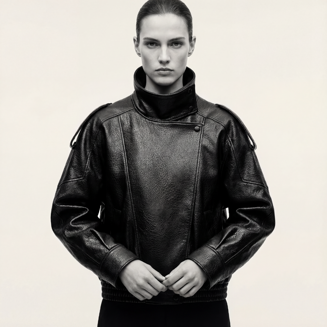 LEATHER-EFFECT JACKET UNISEX