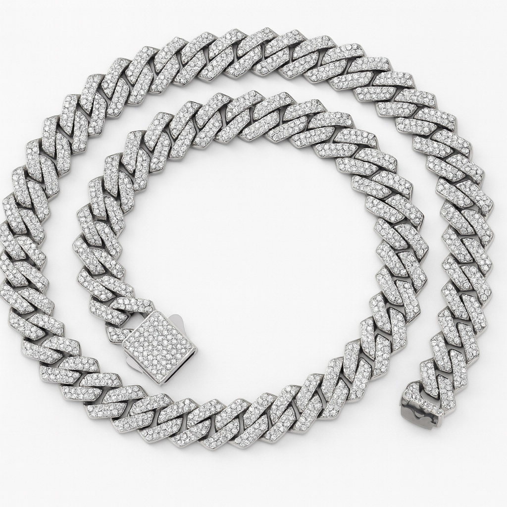 Cuban Havana Silver Necklace - Amour Milano®