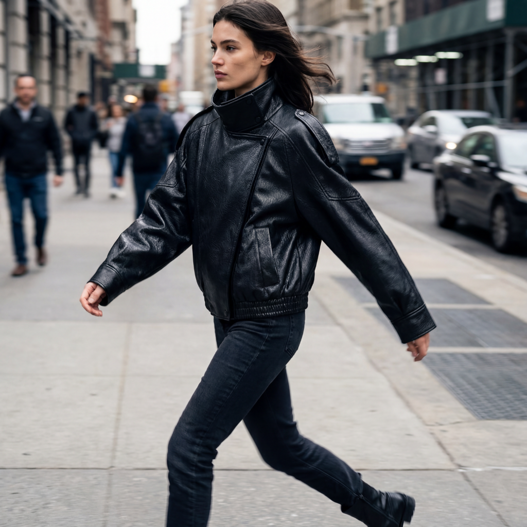 LEATHER-EFFECT JACKET UNISEX