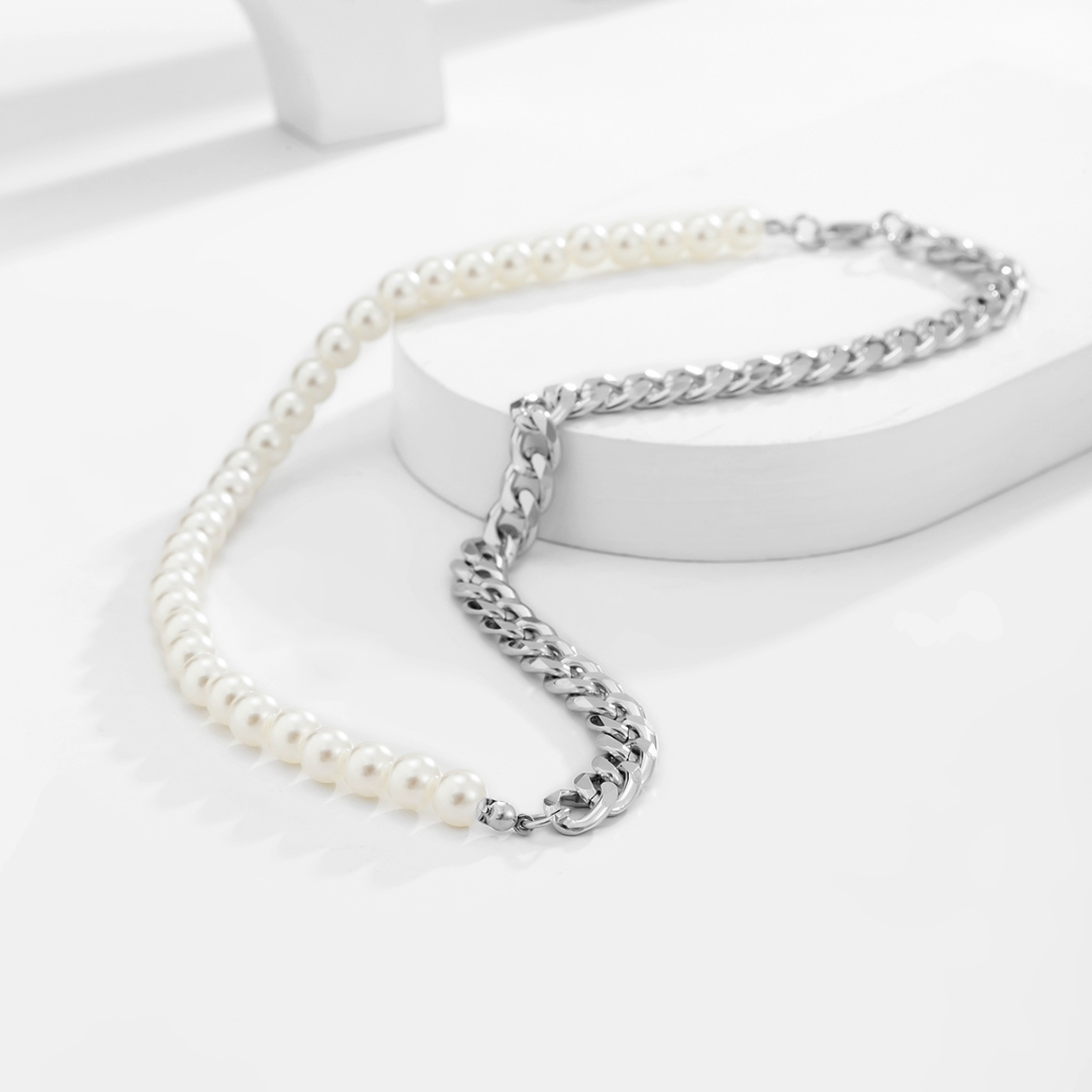 Pearl necklace - cuban - Amour Milano®