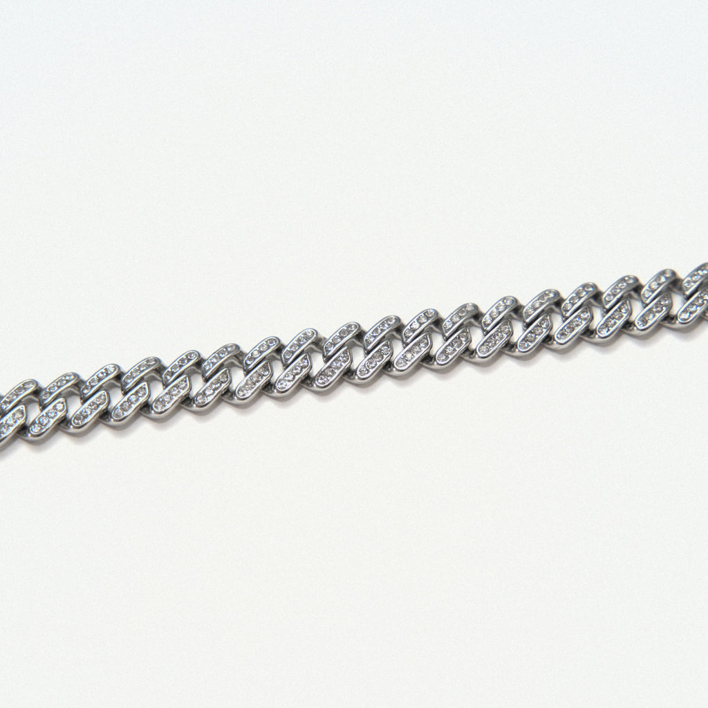 Cuban Avana Diamond Silver Bracelet - Amour Milano®