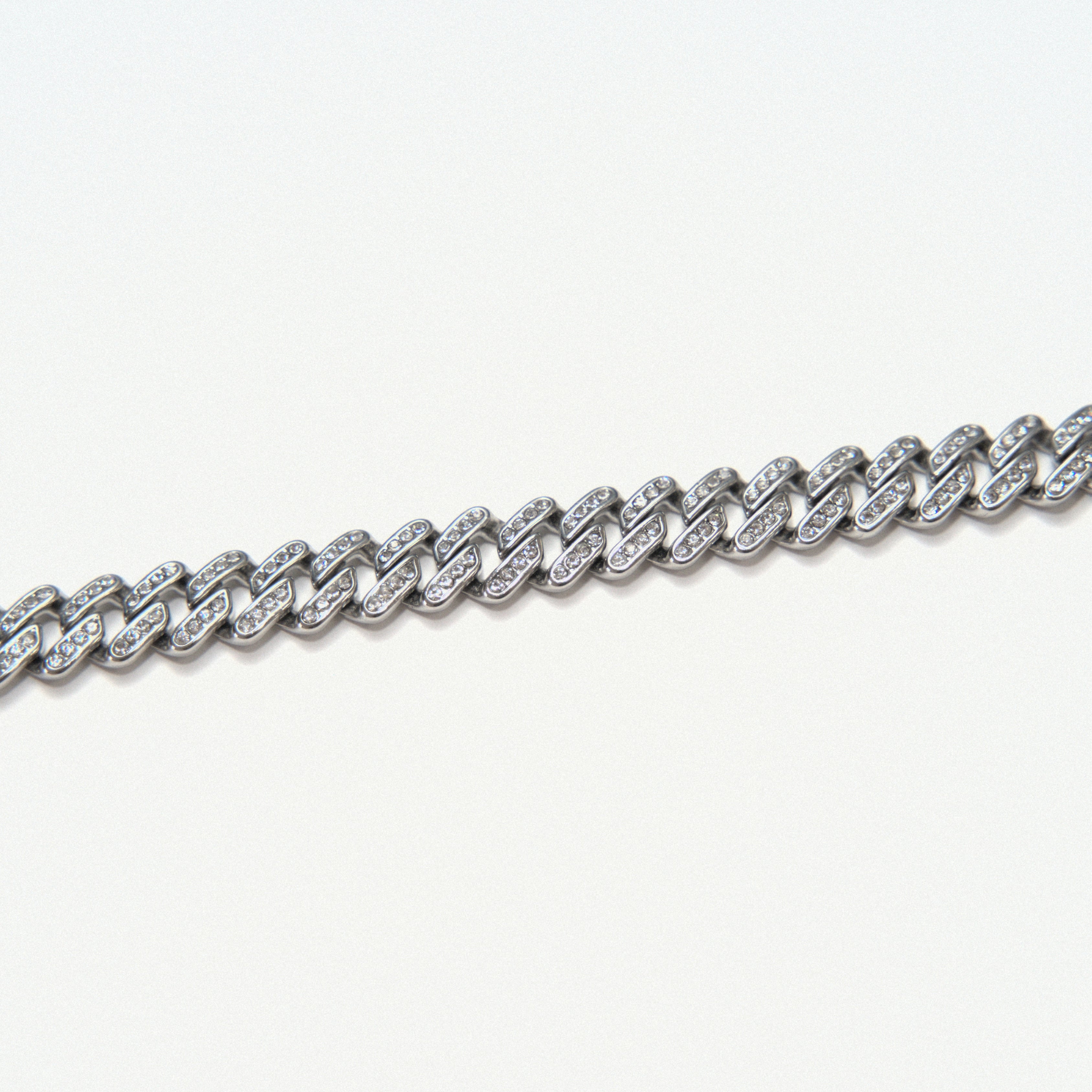 Cuban Avana Diamond Silver Bracelet - Amour Milano®