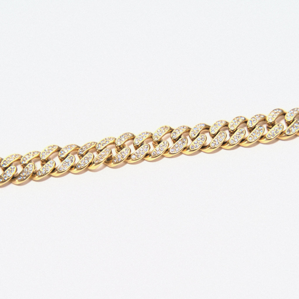 Cuban Avana Diamond Gold Bracelet - Amour Milano®