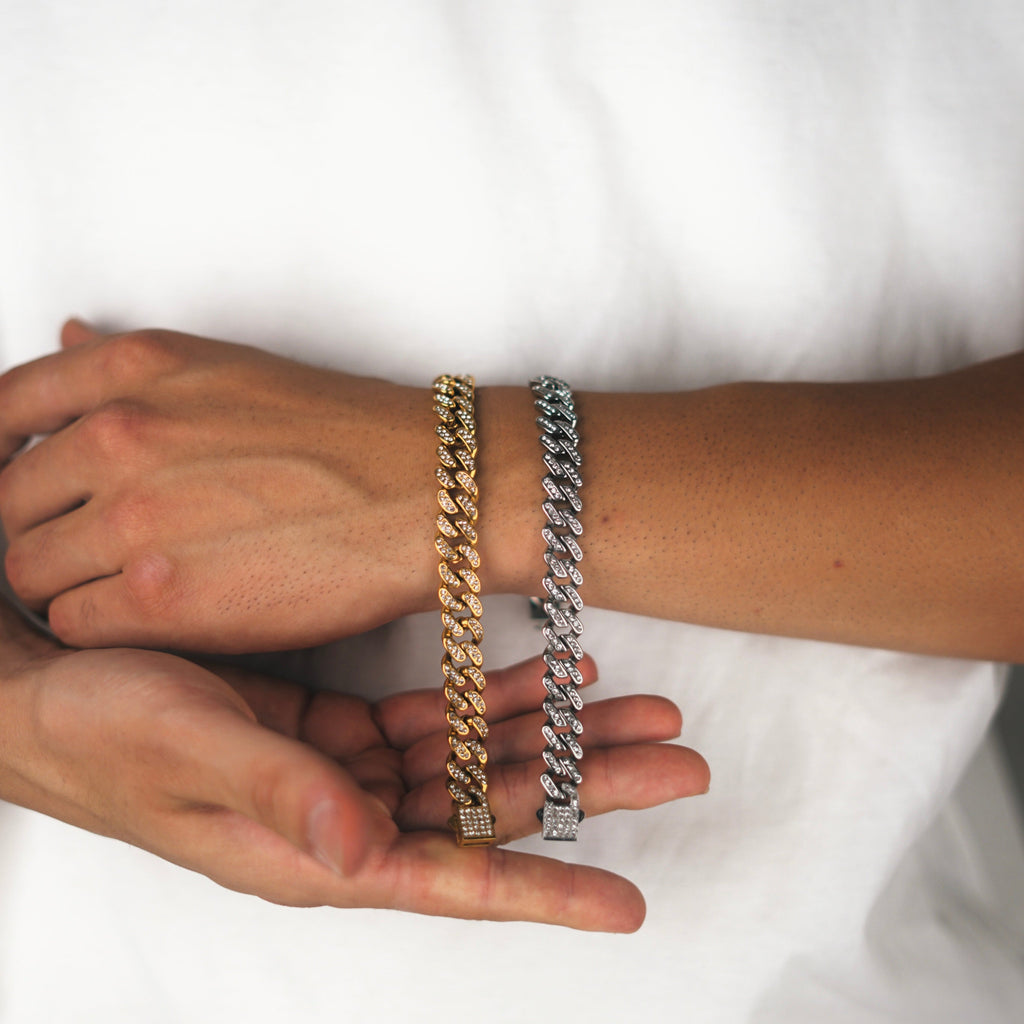 Cuban Avana Diamond Gold Bracelet - Amour Milano®