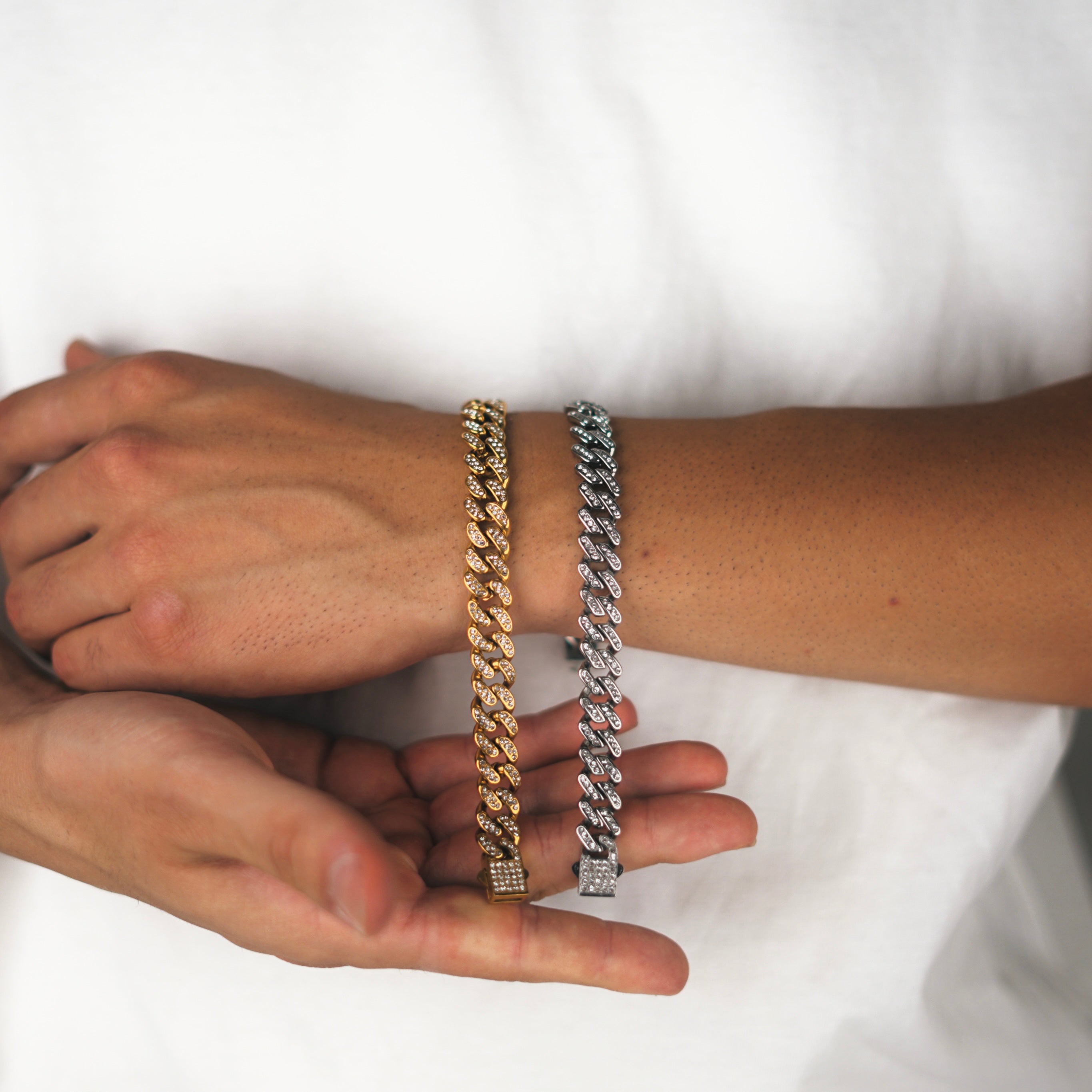 Cuban Avana Diamond Gold Bracelet - Amour Milano®