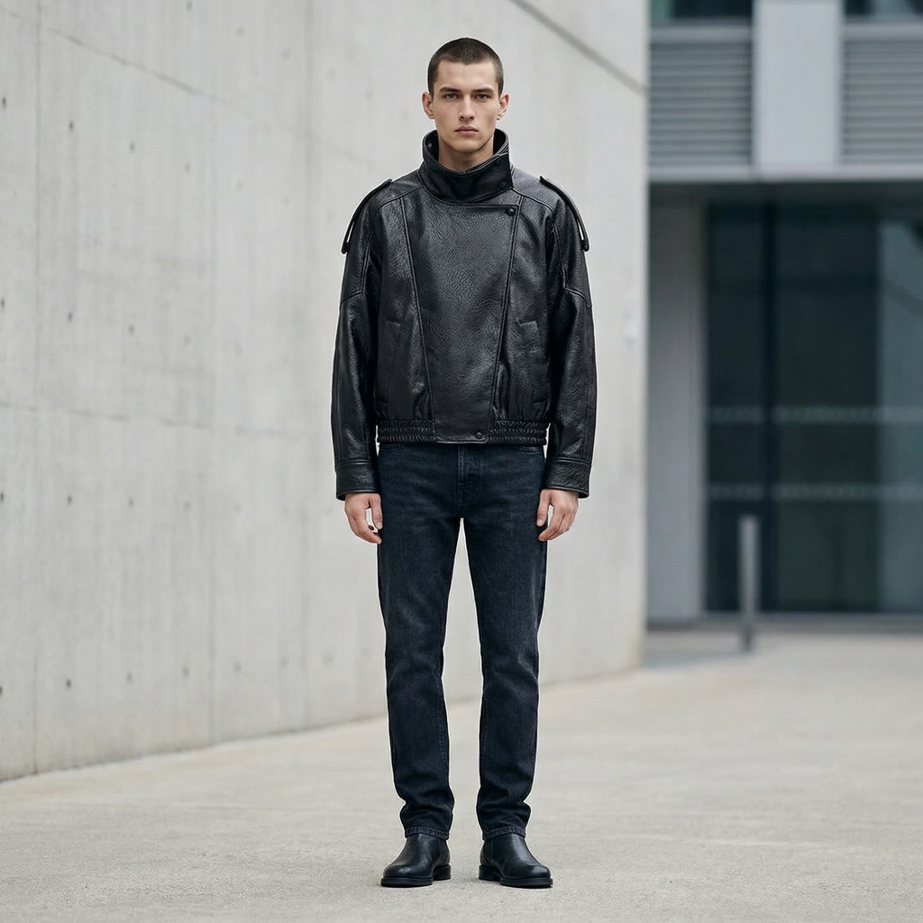 LEATHER-EFFECT JACKET UNISEX