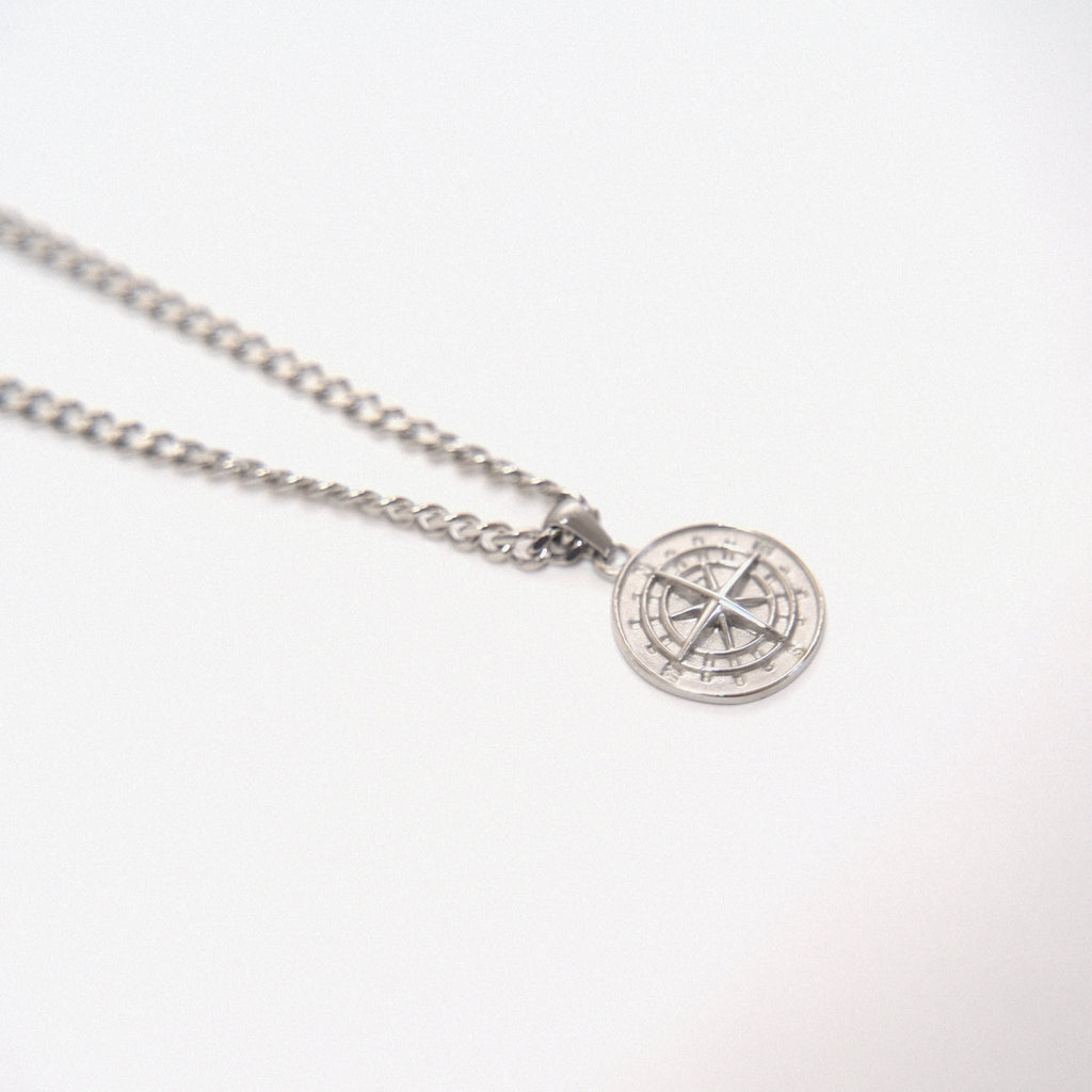 Cubana + Silver Compass Necklace - Amour Milano®