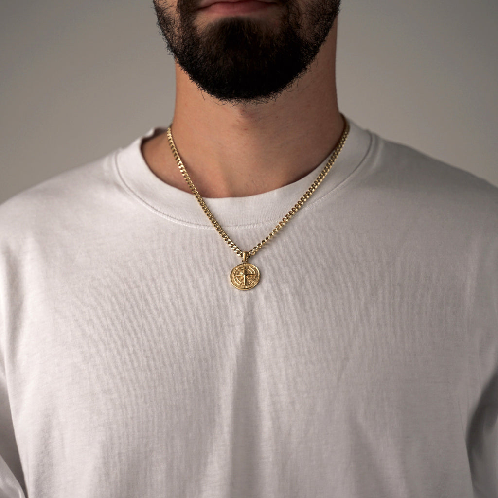 Cubana + Gold Compass Necklace - Amour Milano®