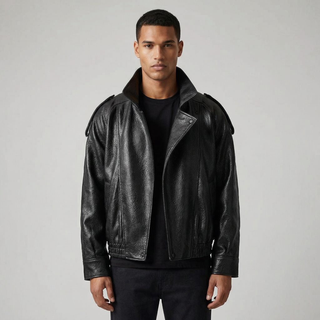 LEATHER-EFFECT JACKET UNISEX